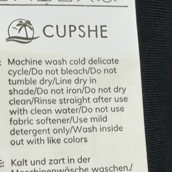 NEW Cupshe Black Shirring V Neck One Piece Swimsuit Small - Picture 7 of 7